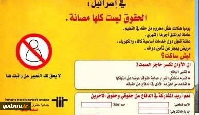 استطلاع : حقوق المواطنة فی اسرائیل لیست متساویة