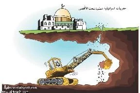 معالم المسجد الأقصى المبارک مهددة بالتهوید بعد أن تم الاستیلاء علیها