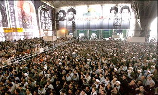 Large numbers of people gathered at Imam Khomeini's mausoleum to mark 19th demise anniversary