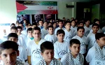 تجلیل از کودکان فلسطینی توسط دانش اموزانی ایرانی