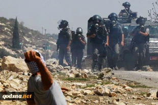 حمله صهیونیستها به تظاهرکنندگان و خبرنگاران فلسطینی