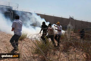 حمله صهیونیستها به تظاهرکنندگان و خبرنگاران فلسطینی