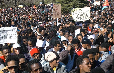 African asylum seekers protest in Israel