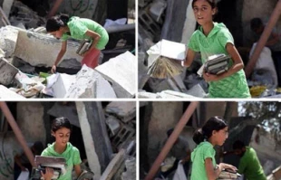 Photo: Palestinian students enduring war