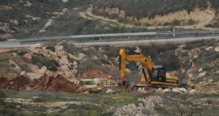 الاحتلال یشرع بتجریف أراض زراعیة غرب بیت لحم