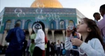زنجیره انسانی کودکان فلسطینی برای جلوگیری از حمله به مسجدالاقصی