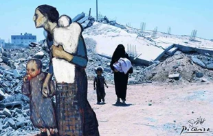 Palestinian artist paints plight of nation
