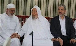 دیدار مشعل و هنیه با قرضاوی