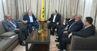 دیدار هیئت حماس و حزب الله در لبنان