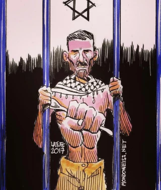 Latuff pens cartoon in solidarity with hunger strikers