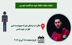 اینفوگرافی/

عملیات شهادت طلبانه شهید عبدالحمید ابوسرور