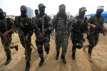 الأذرع العسكرية لفصائل المقاومة الفلسطينية خلال مؤتمر صحفي في غزة

 17