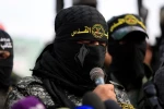 الأذرع العسكرية لفصائل المقاومة الفلسطينية خلال مؤتمر صحفي في غزة

 18