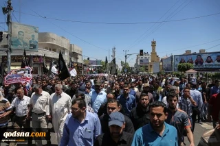 Palestinian people in Gaza mark day of Quds + photos