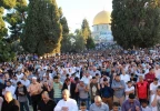 برگزاری باشکوه نماز عیدفطر با حضور 90 هزار فلسطینی در مسجدالاقصی 6