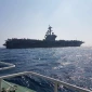 Largest US aircraft carrier dock at Haifa port in Israel