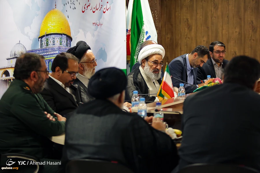 افتتاح مکتب جمعیة الدفاع عن الشعب الفلسطینی فی مدینة مشهد 7
