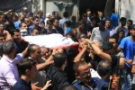 Funeral procession for latest martyr of anti-occupation intifada 10