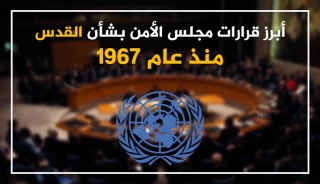 القرارات الدولية المتعلقة بالقدس منذ 1967