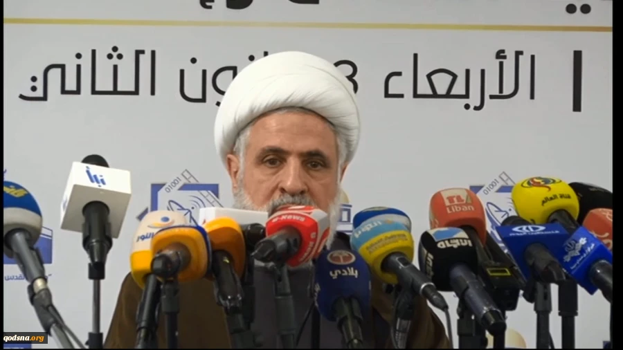 خلال اجتماع«مسؤولية الإعلام ما بعد قرار ترامب؛ حماية القدس وانهاء الاحتلال»؛

الشيخ قاسم: قرار ترامب بحق القدس غير قابل للتحقق بوجود الشعب الفلسطيني
 2