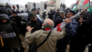 In Bethlehem Palestinian Protested Greek Orthodox patriarch's arrival