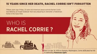 15 years since her death, Rachel Corrie will never be forgotten
