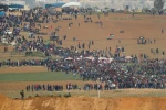 الفلسطينيون يحيون يوم الأرض بمسيرات العودة في غزة 10