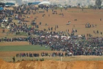الفلسطينيون يحيون يوم الأرض بمسيرات العودة في غزة 22