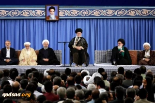لدي استقباله حشدا من مسؤولي البلاد ومختلف شرائح الشعب وسفراء الدول الاسلامية

قائد الثورة: الكيان الصهيوني سيزول بهمم الشعوب الاسلامية