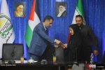 دیدار تیم بانوان جمعیت دفاع از ملت فلسطین با فرزند امام 30
