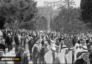 نماز جمعه مسجدالاقصی 81 سال پیش+ تصویر