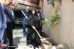 كريمة الإمام الخميني تغرس شجرة زيتون تضامنا مع الشعب الفلسطيني 2