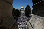 برگزاری دومین نماز جمعه ماه مبارک رمضان با مشارکت هزاران نفر از فلسطینیان در مسجد الاقصی 5