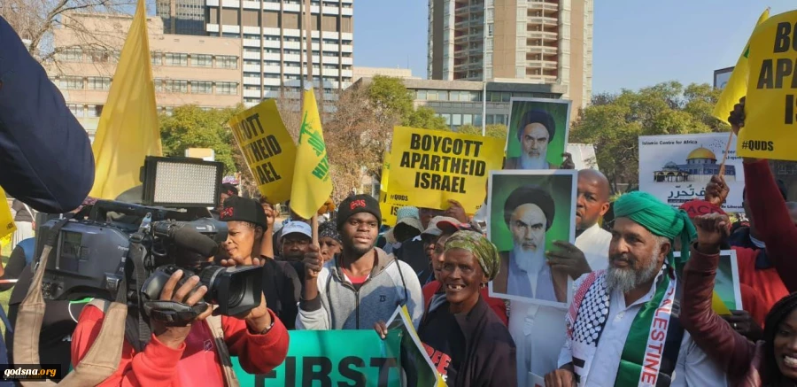 Rakyat Afrika Selatan berunjuk rasa dalam Hari Quds, Dr Zahra Mostafawi memuji langkah mereka

 2
