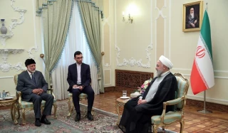 خلال استقباله وزير الخارجية العماني

الرئيس الإيراني: الخطط غير المدروسة والخطيرة لمستقبل فلسطين تحت يافطة صفقة القرن تبعث على القلق