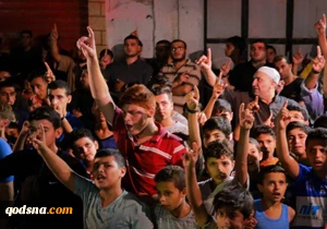 تجمع اعتراضی آوارگان فلسطینی در اردوگاه جبالیا