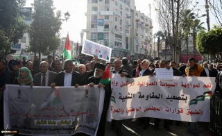 راهپیمایی‌های خشم فلسطینیان در محکومیت جانبداری آمریکا از صهیونیستها