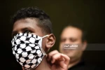 كمامة بلون الكوفية الفلسطينية للحماية من كورونا  7
