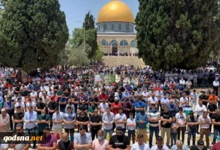 برگزاری نماز جمعه در مسجدالاقصی با حضور 20 هزار فلسطینی