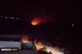 اصابت خمپاره اسرائیلی به شمال اردن آتش سوزی به راه انداخت