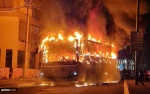 Zionist regime’s police used stun grenades to clear ultra-Orthodox rioters from the streets of Bnei Brak early Monday after a group attacked two buses, setting one on fire and completely destroying it.