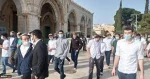 Scores of Zionist settlers escorted by police officers desecrated the Aqsa Mosque in Occupied Al-Quds on Thursday morning.