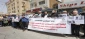 Palestinians hold a sit-in to protest Israeli targeting of journalists