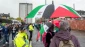 Pro-Palestine protesters gather outside Hampden ahead of Scotland World Cup qualifier