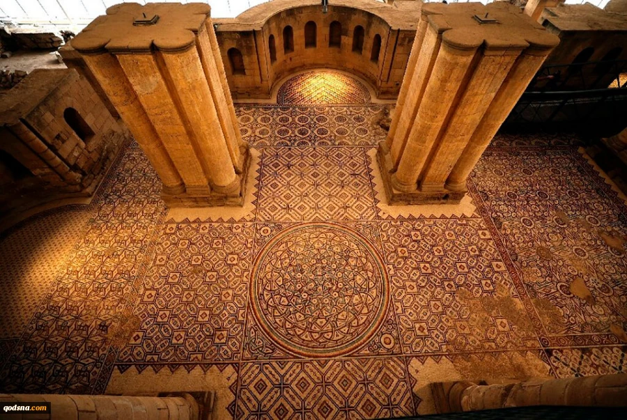 Palestinians unveil huge mosaic at Jericho desert castle
 2