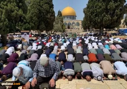 نماز جمعه این هفته مسجد الاقصی با مشارکت 40 هزار فلسطینی برگزار شد
 2