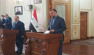 خلال مؤتمر صحفي مع نظيره السوري

وزير الخارجية الإيراني: الكيان الاسرائيلي المزيف والإرهابي هو سبب ومصدر زعزعة الأمن في منطقة غرب آسيا