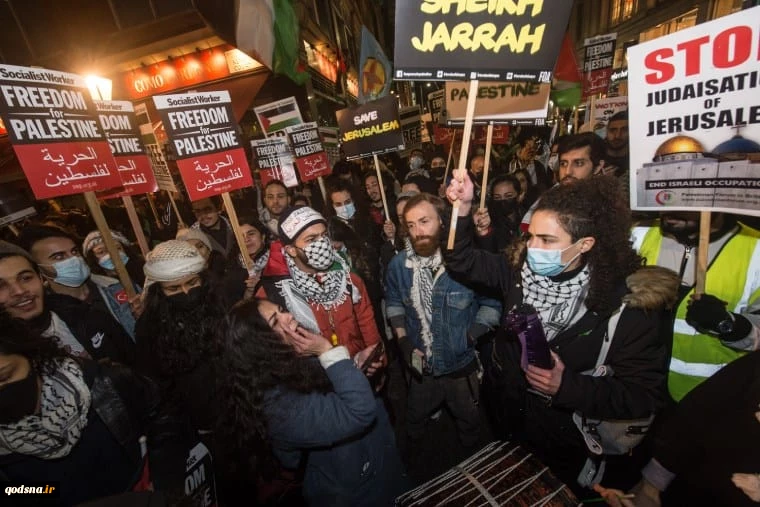 London protest stands with Palestine after Sheikh Jarrah eviction 2