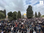 مشارکت 50 هزار فلسطینی در نماز جمعه مسجد الاقصی با وجود محدودیت‎ها (تصاویر)
 3