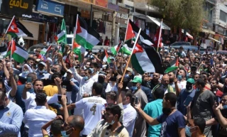 مظاهرات الأردنيين في عمّان تضامنا مع الفلسطينيين